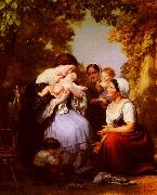 Fritz Zuber-Buhler Maternity oil painting on canvas